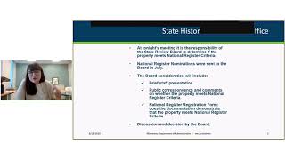 Online Minnesota State Historic Review Board Meeting 08/18/2020 video