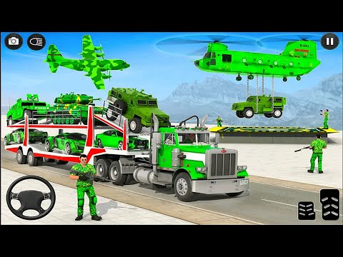 Army Vehicle Transporter Truck Simulator: Army Car Game 2022 #2 - Android iOS Gameplay