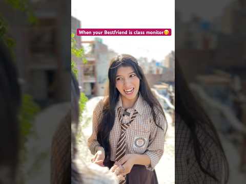 When your Bestfriend is class monitor🤭 #viralshort #comedy #schoollife