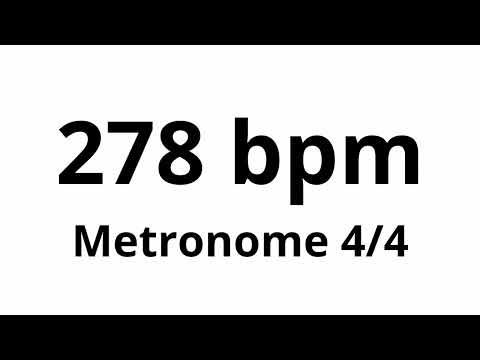 278 bpm tempo ' metronome ' 4/4