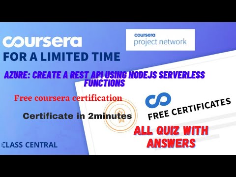 Azure: create a REST API using NodeJS Serverless Functions, All Quiz Answers.#coursera#learners