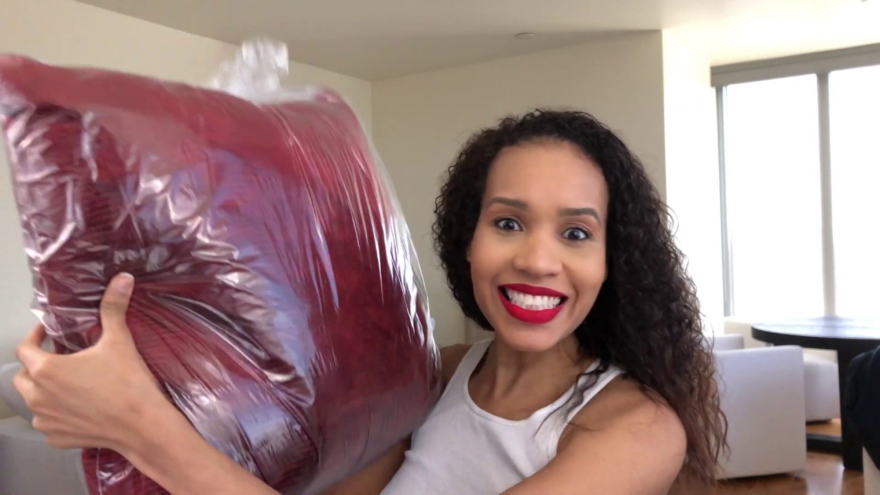 UNBOXING | D.V. Kap Home Waterfalls Brick Pillow | Feather and Down Throw Pillow | Red Pillows