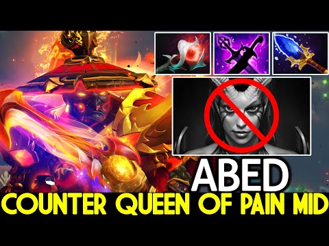 ABED [Ember Spirit] Aggressive Build Counter Queen of Pain Mid Dota 2