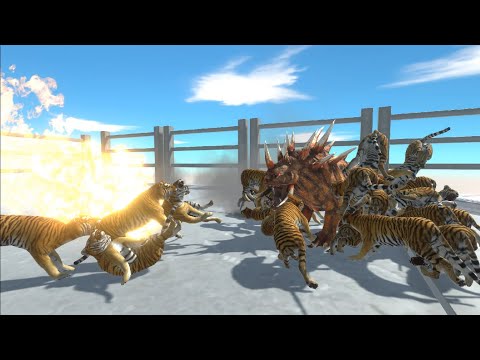 4 Hellhound vs 100 Tiger : Animal Revolt Battle Simulator