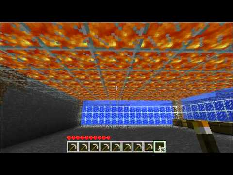Minecraft's Craziest Secret: Glass Bottom Lava Lake!