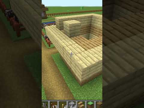 I build Small Village in Minecraft Creative mode 2023 Day 589 #shorts
