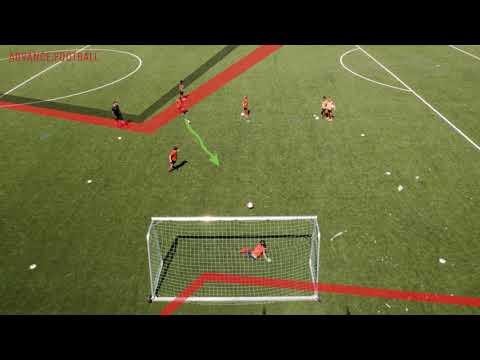 Torschuss | Übung für das Kindertraining | (Torschuss auf 2-gegen-1)
