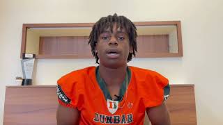 Dunbar High Wide Receiver TJ Abrams dashes onto The Big 15 in list debut