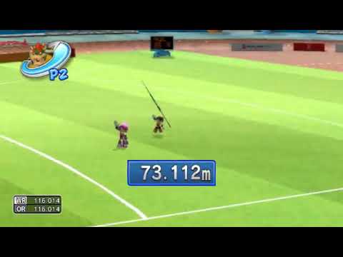 Mario & Sonic At The Olympic Games - Javelin Throw - 3 Players