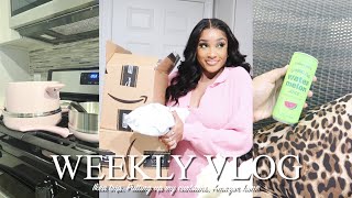 MOVING VLOG | HUGE Amazon unboxing, pool day, and organizing | cassiekaygee