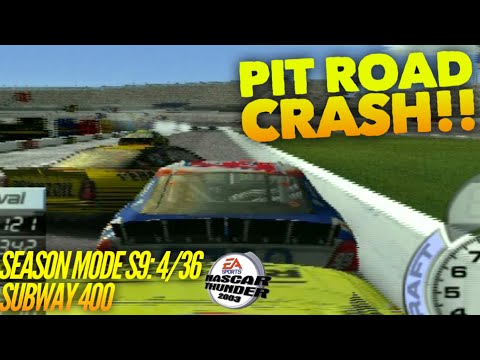 RUNNING OUT OF TALENT ON PIT ROAD 😂 NASCAR THUNDER 2003 SEASON MODE S9: 4/36 ROCKINGHAM