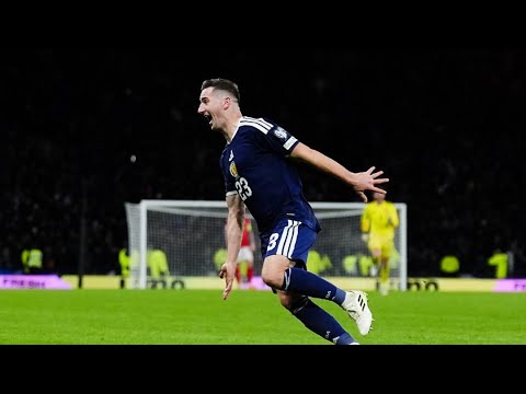 CRAZY!! KENNY McLEAN  GOAL FAN CELEBRATION (SCOTLAND V DENMARK 4-2) !! 