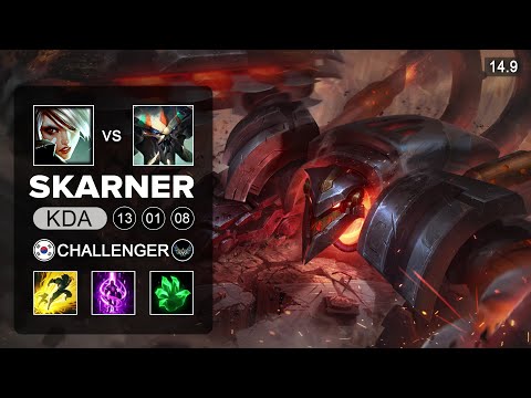 Skarner vs Riven Top - KR Challenger - Patch 14.9 Season 14