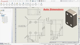 How to Apply Auto Dimensions in SolidWorks Drawing