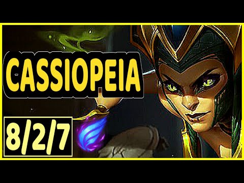 SKT T1 FAKER (CASSIOPEIA) - 8/2/7 KDA GAMEPLAY - KR Ranked DIAMOND