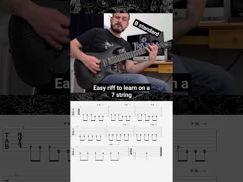 Need an easy riff to play on a 7 string guitar? #metal