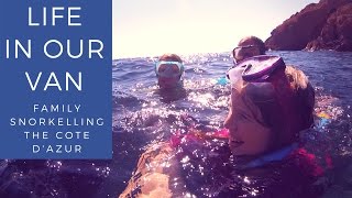 LifeinourVan go snorkelling near St Tropez, France
