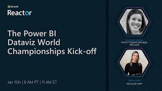 The Power BI Dataviz World Championships Kick-off