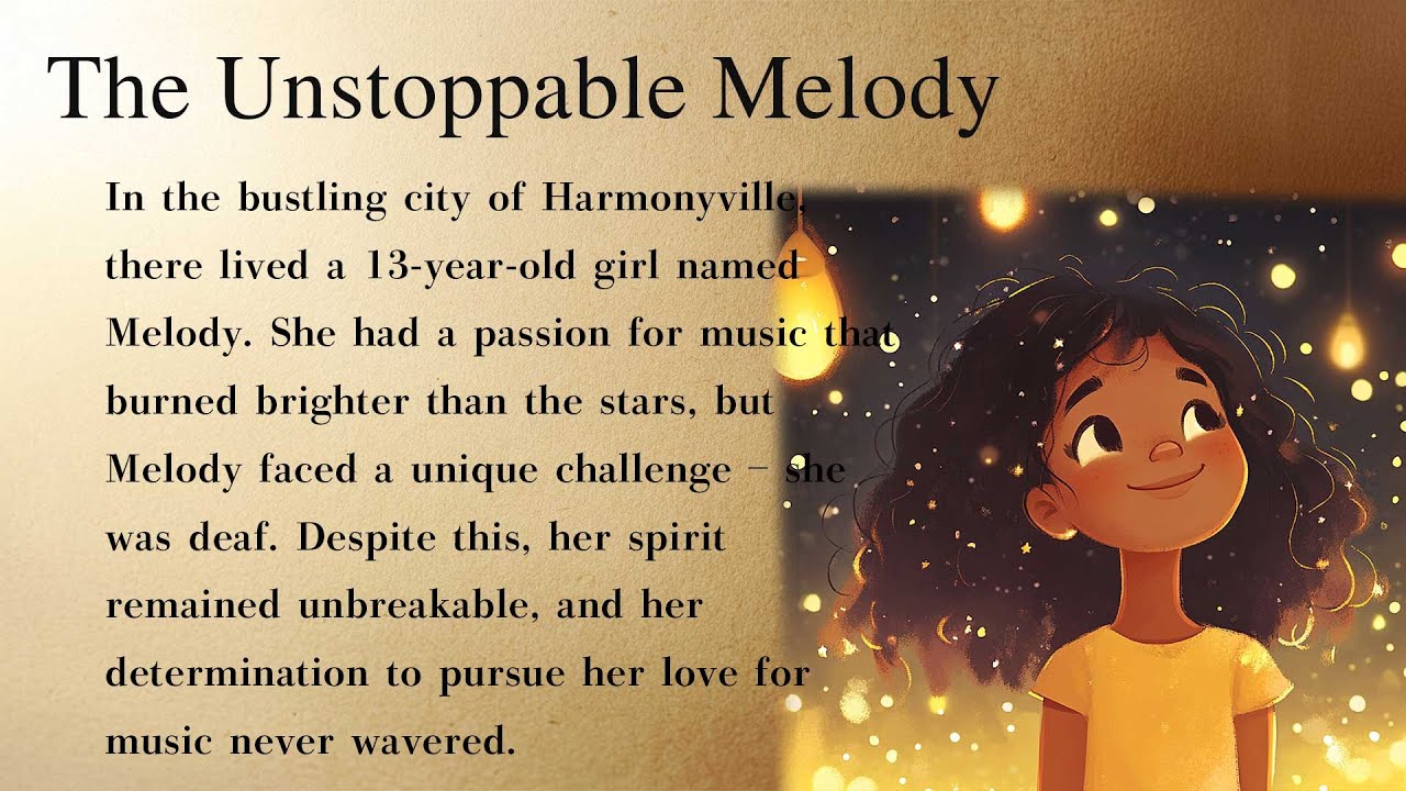 The Unstoppable Melody🌟Learn English through story level 1 |English listening Practice
