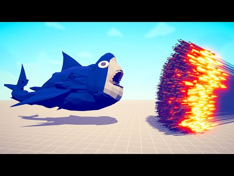 GIANT MEGALODON vs EVERY DUO GODS - Totally Accurate Battle Simulator TABS