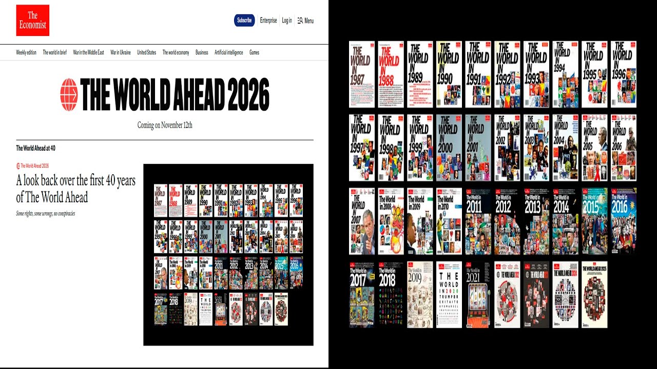 ASÍ SERÁ LA PRÓXIMA PORTADA DE THE ECONOMIST THE WORLD AHEAD 2026 OFICIALMENTE