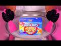 The CRAZY World Of Ice Cream Rolls With Swiss Miss Lucky Charms Hot Chocolate Marshmallows ASMR