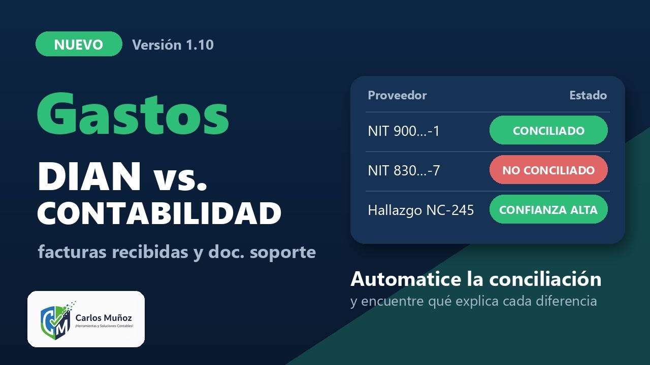 Vista previa Conciliador DIAN — Facturas Recibidas