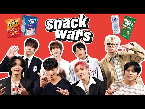 K-Pop Band ATEEZ Try American Food For The First Time! | Snack Wars