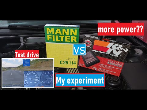 K&N sport air filter vs regular air filter I My experiment on my BMW e46I Autobahn test drive