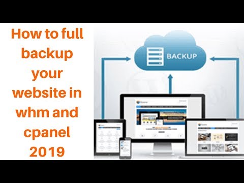 How to full backup your website in whm and cpanel 2019