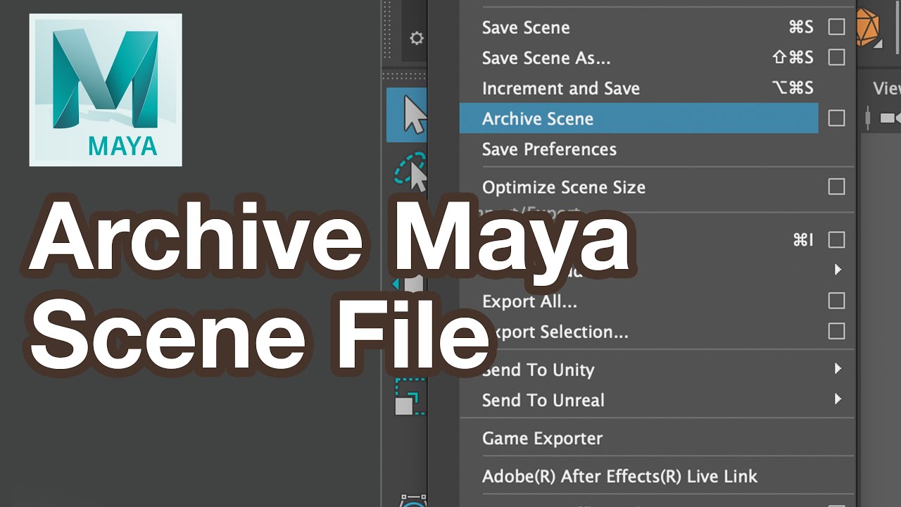 How to Archive a Maya Scene File Tutorial