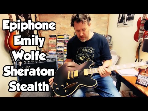 Epiphone Emily Wolfe Sheraton Stealth Semi-Hollow Electric Guitar