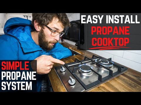 Propane Cooktop Install & Review inside STUNNING Campervan Kitchen