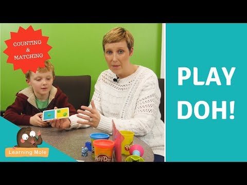 Play Doh for Counting and Matching - Math for Kids - Shapes for kids - Matching colours for kids