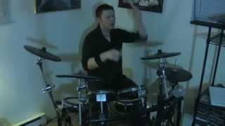 DJ Poulpi&#39;s Adele/Fear Factory Mashup Multi-Cam Drum Cover By Rich Crowley