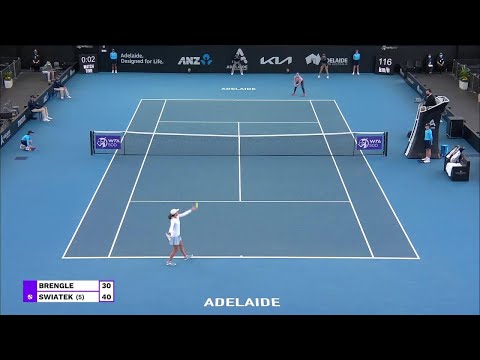 Теннис M. Brengle vs. I. Swiatek | 2021 Adelaide Round 1 | WTA Match Highlights
