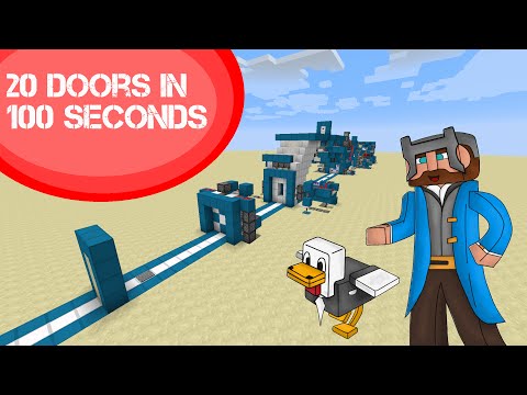 Minecraft: 20 Doors in 100 Seconds