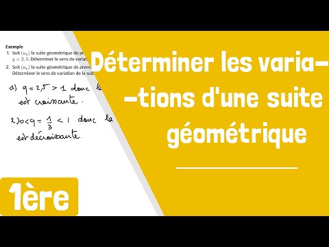 Comment déterminer le sens de variation d'une suite géométrique ?