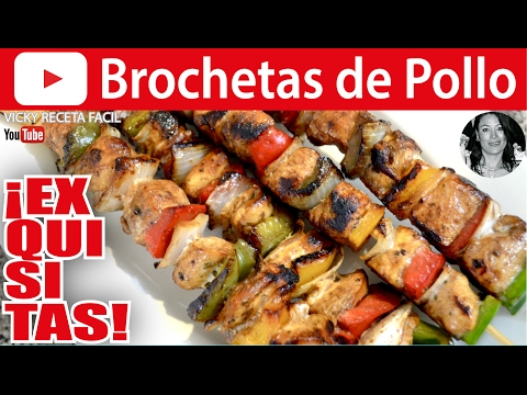 CÓMO HACER BROCHETAS DE POLLO | Chicken Skewers Vicky Receta Facil