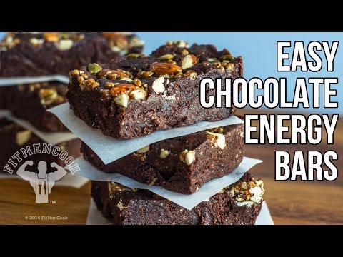 10-minute Easy Chocolate Energy Bars / Barras de Energia en 10 Minutos