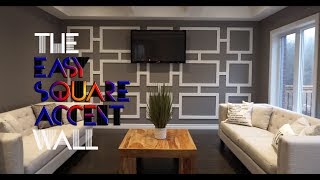 DIY Square Accent Wall For Under $100