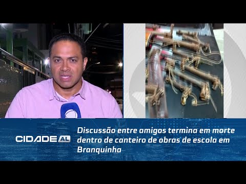 Discussão entre amigos termina em morte dentro de canteiro de obras de escola em Branquinha