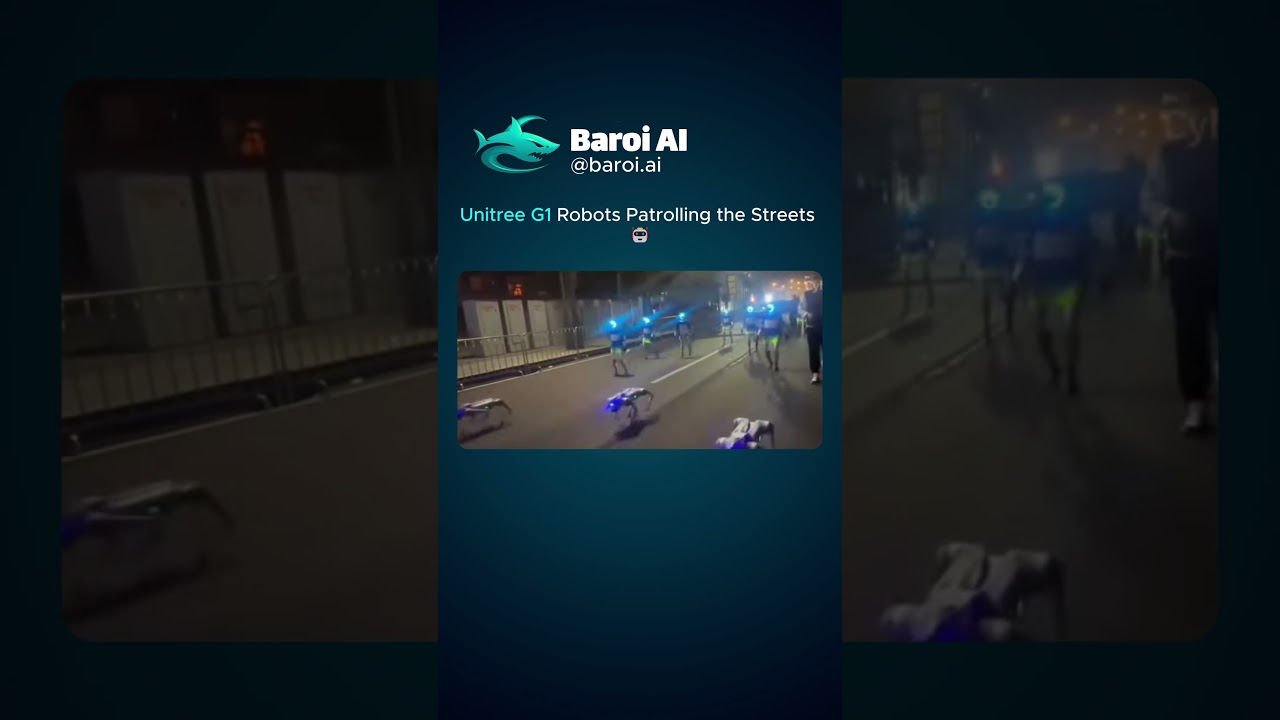 Unitree G1 Robots Patrolling the Streets 🤖🚓