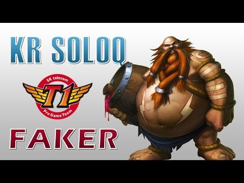 SKT T1 Faker - Gragas vs Ziggs - KR SoloQ