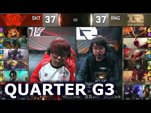 SKT vs RNG - Game 3 Quarter Finals Worlds 2016 | LoL S6 World Championship SK Telecom T1 vs RNG G3