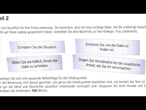E-Mail an eine Kollegin schreiben | Goethe Zertifikat B2 Schreiben Teil 2
