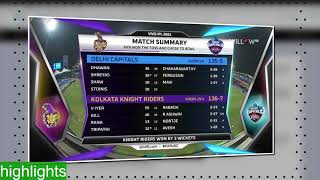 Delhi Capitals Vs Kolkata Knight Riders Full Match Highlights| DC Vs KKR Highlights Match today 2021