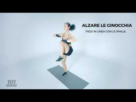 101 Fitness - EX 019 Alzare le ginocchia (IT)
