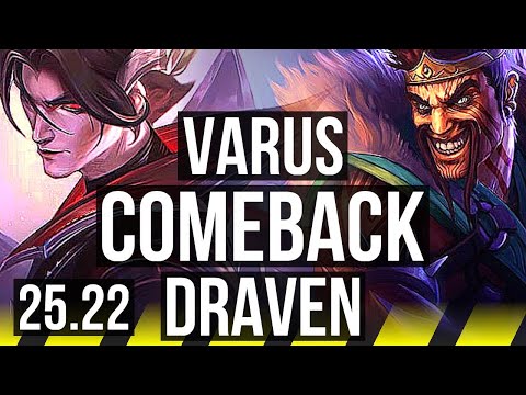 VARUS & Lulu vs DRAVEN & Nautilus (ADC) | 5k comeback, Legendary | KR Master | 25.22
