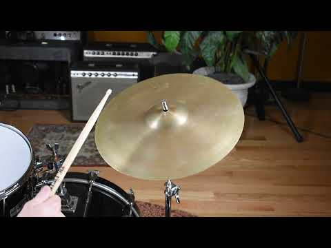 14" Zildjian A 1930s 1st / 2nd / Pre-Trans Stamp Hi-Hat Single Splash Cymbal 514g *Video* image 9